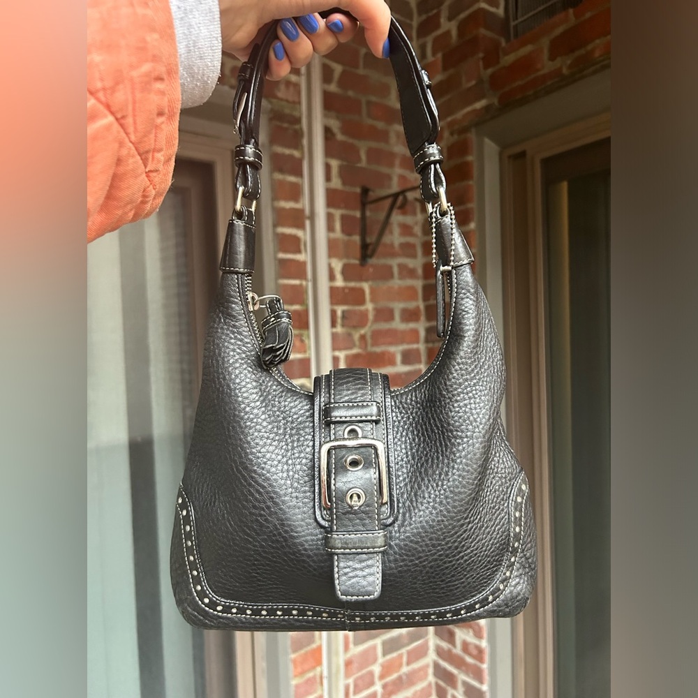 Vintage coach Hamilton hobo small style 5053 y2k chunky shoulder bag pebbled